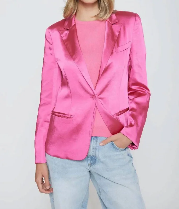 Satin Blazer In Petunia