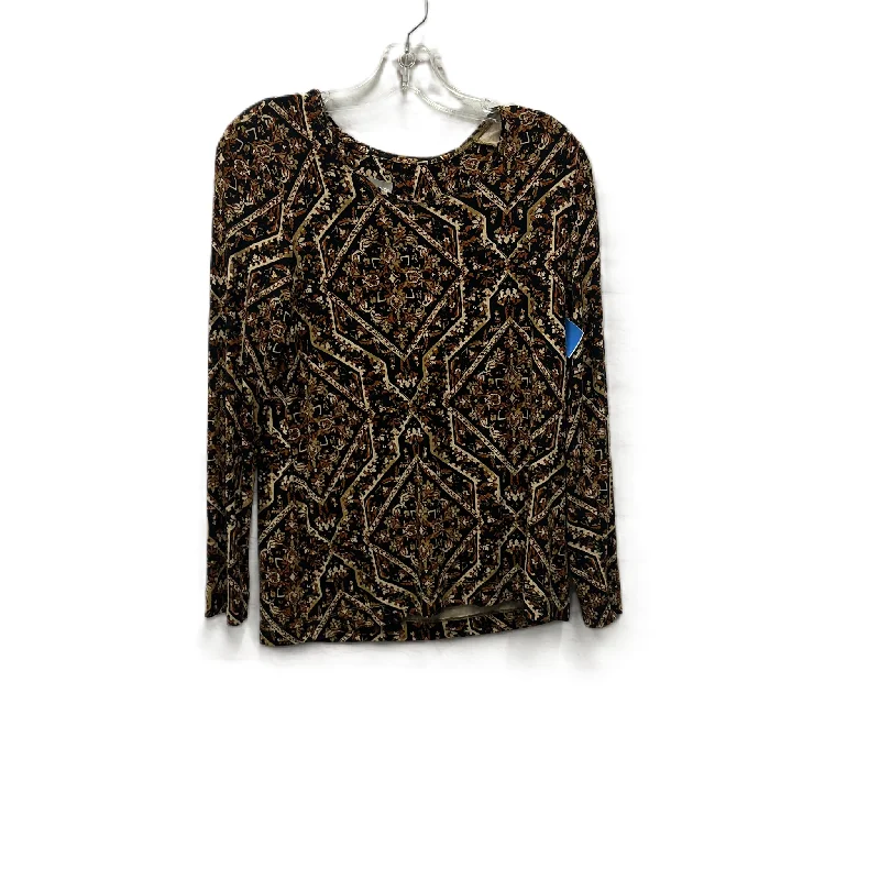 Top Long Sleeve By Chicos In Brown, Size: S