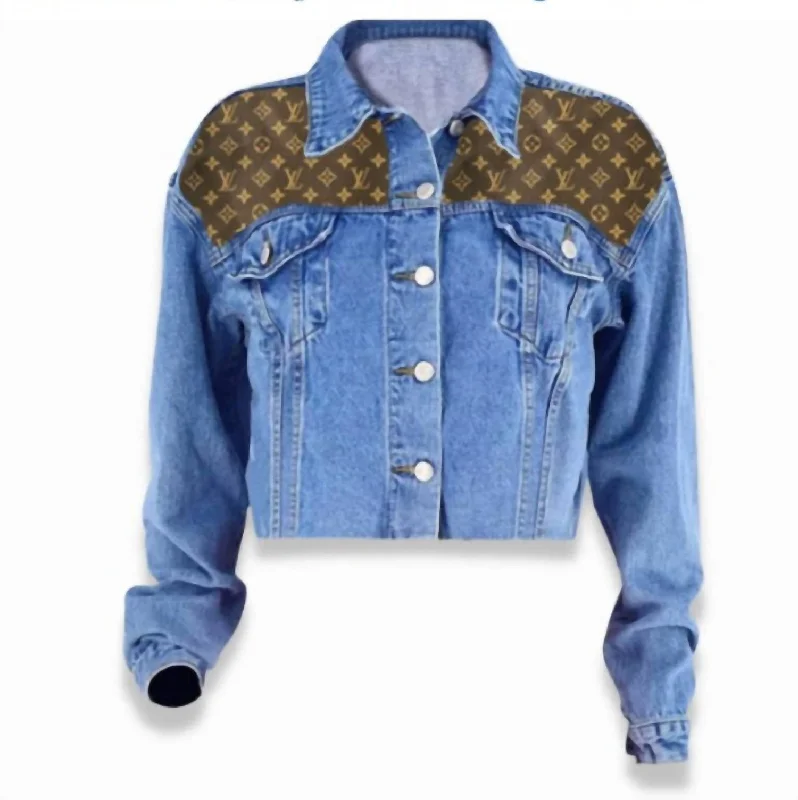 Women's Cropped Jean Jacket In Denim