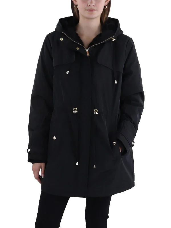 Womens Hooded Long Parka Coat