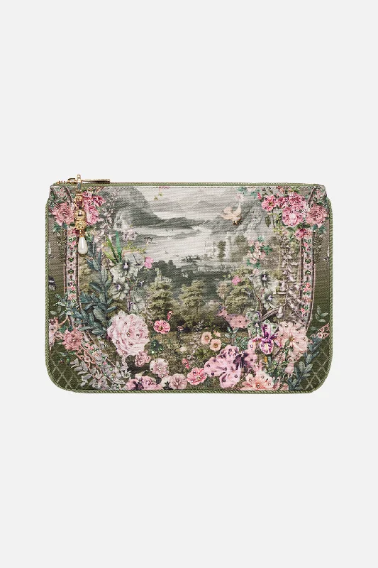 SMALL CANVAS CLUTCH GARDEN OF GOOD FORTUNE