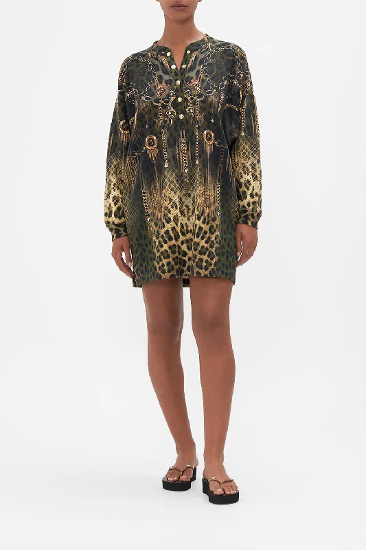 HENLEY MINI DRESS LIONS MANE