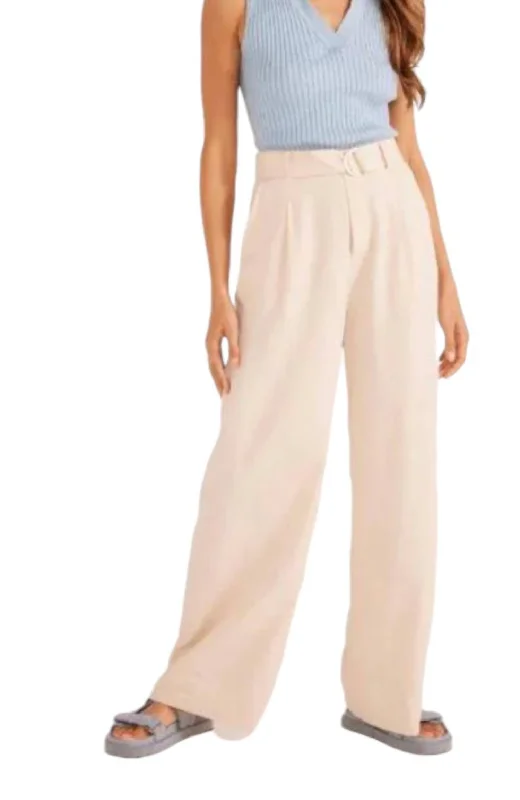 Faro Straight Leg Pants In Crema