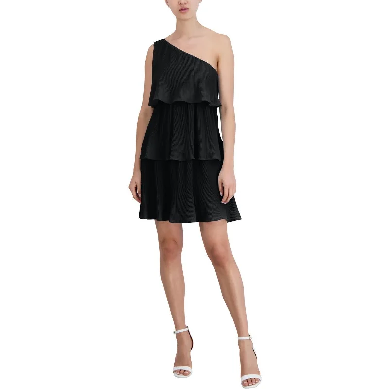 Laundry by Shelli Segal Womens Chiffon Pleated Cocktail And Party Dress