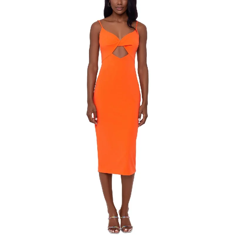 Xscape Womens Cutout Long Cocktail and Party Dress