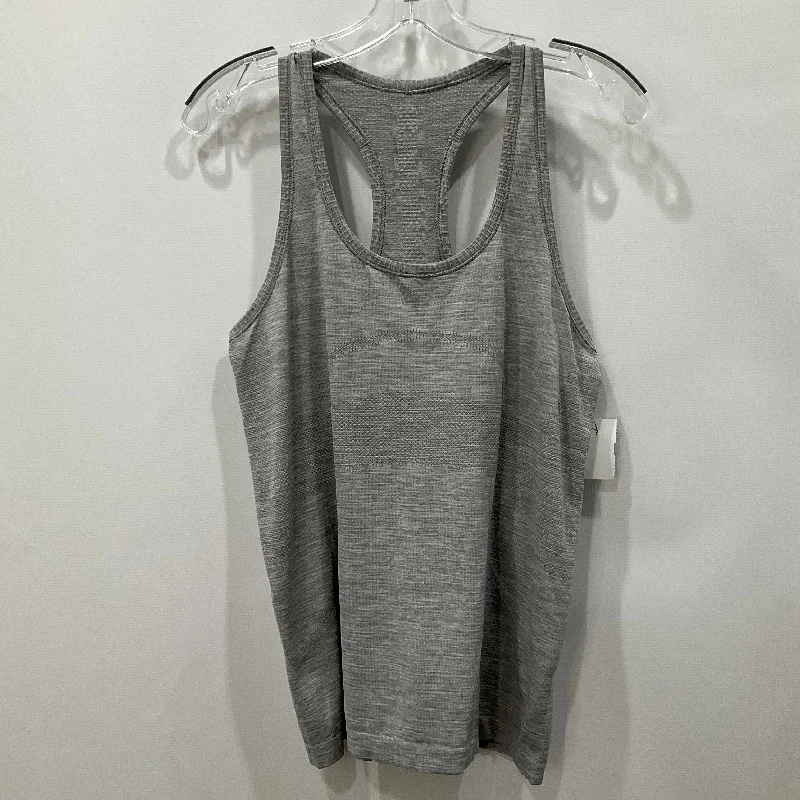 Athletic Tank Top By Lululemon In Grey, Size: 10