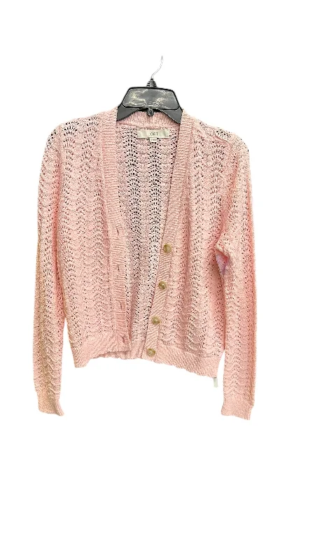 Cardigan By Loft In Pink, Size: Xs