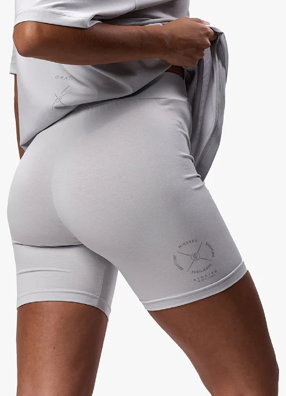 Gym King Stoic Cycle Short - Light Grey