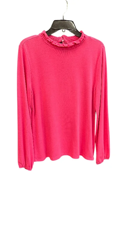 Top Long Sleeve By Talbots In Pink, Size: L