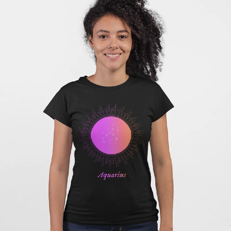 Womens AQUARIUS Gradient Zodiac T-Shirt