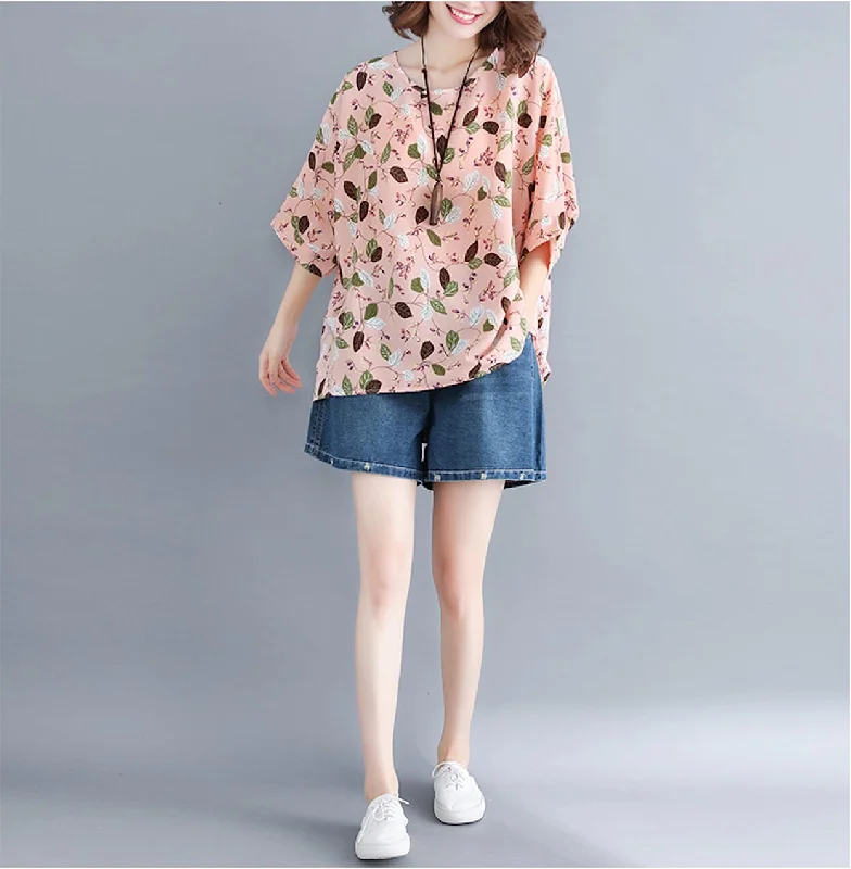 Womens Pattern Loose Fit Top